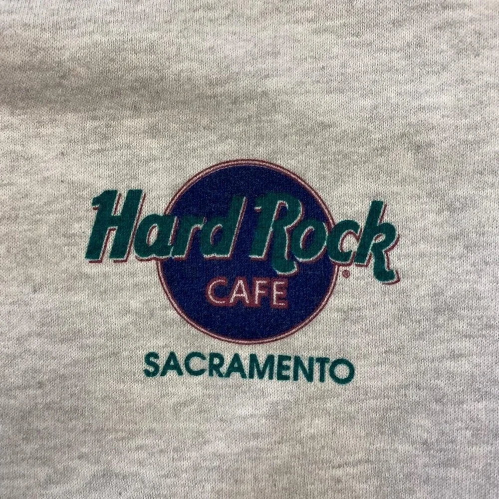 Vintage 90s Hard Rock Cafe Rock N Roll Sacramento California Crewneck Size M